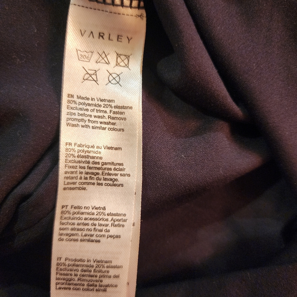 VARLEY Helena Mid Layer Top in Black Size L - Picture 7 of 7